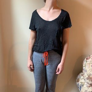 Dark Heather gray slouchy tee